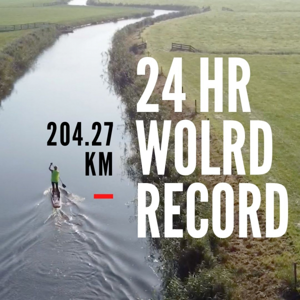 SUP 24-Stunden Weltrekord - 204.27km / Niek van der Linde