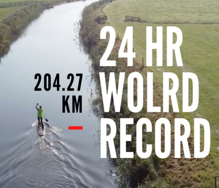 SUP 24-Stunden Weltrekord - 204.27km / Niek van der Linde