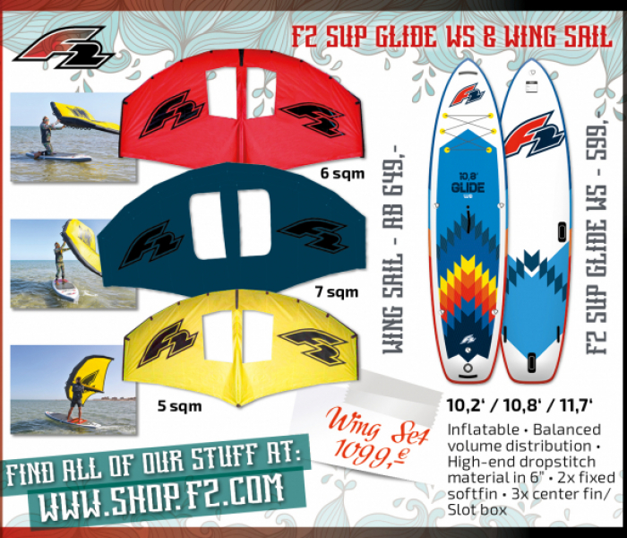 Sneak peek... F2 SUP Glide &amp; Wing Sail August 2020